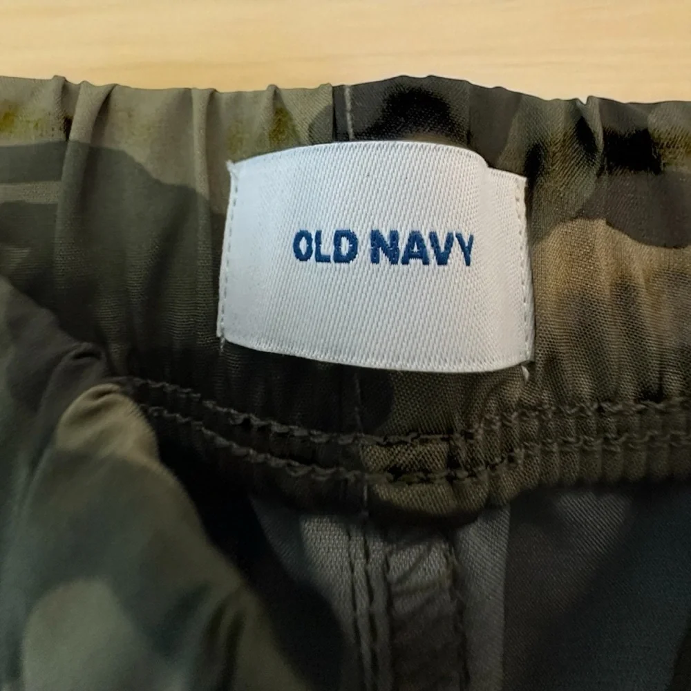 Old Navy Kids Camouflage Shorts - Olive and Dark Brown
